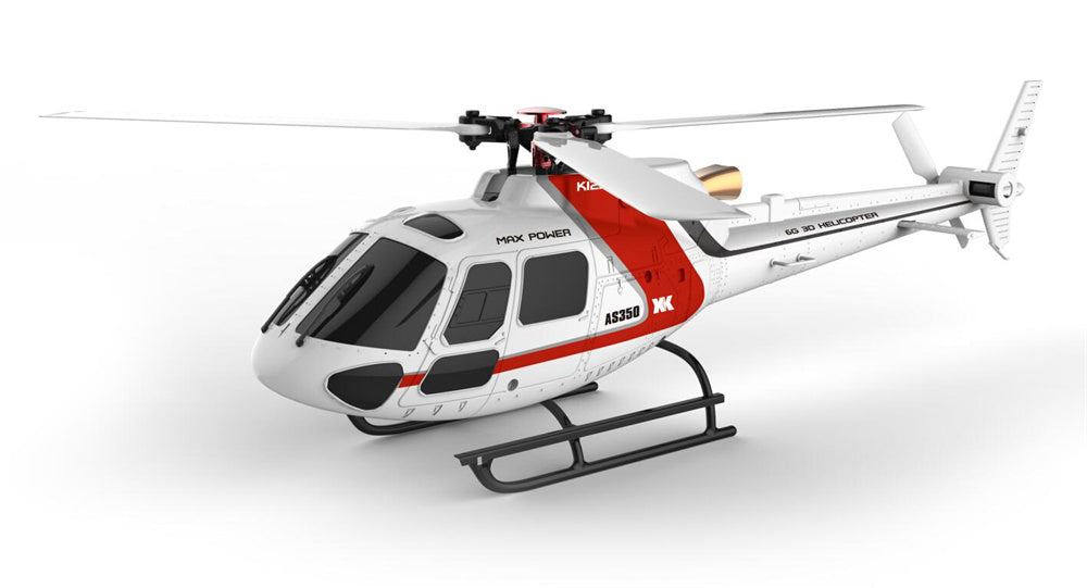 XK K123 6CH AS350 - Brushless Scale RC Helicopter BNF/RTF Mode 2 - Perfect for Remote Control Enthusiasts