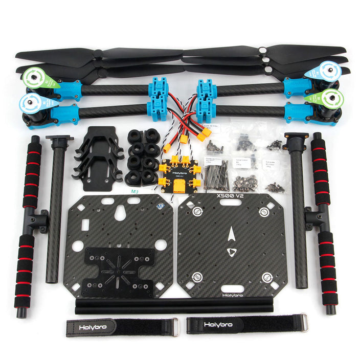 Holybro X500 V2 ARF Kit - 500mm Wheelbase 10 Inch FPV Drone with 2216 880KV Motor, 20A BL_S ESC, 1045 Propeller - Ideal for 1KG Payload Carrying Capacity