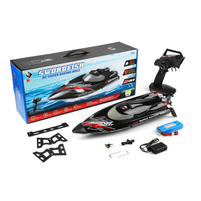 Wltoys WL916 RTR Brushless RC Boat - 2.4G, 60km/h High Speed, LED Light, Water Cooling System - Perfect for Speed Enthusiasts and Model Toy Lovers