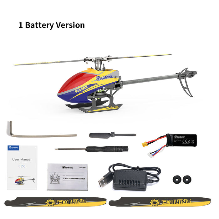 Eachine E150 2.4G 6CH - 6-Axis Gyro 3D6G Dual Brushless Direct Drive Motor Flybarless RC Helicopter - BNF Compatible with FUTABA S-FHSS for Enthusiasts