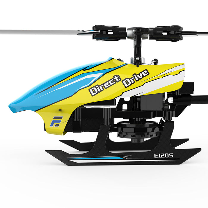 Eachine E120S - 2.4G 6CH 3D6G Brushless Direct Drive Flybarless RC Helicopter with FUTABA S-FHSS Compatibility - Perfect for Enthusiasts and Advanced Pilots