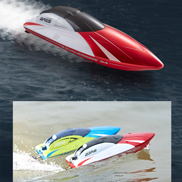 S4 2.4G RC Boat - High Speed LED Light Speedboat, Waterproof 15km/h Electric Racing Vehicle for Lakes & Pools - Perfect Remote Control Toy for Kids & Adults