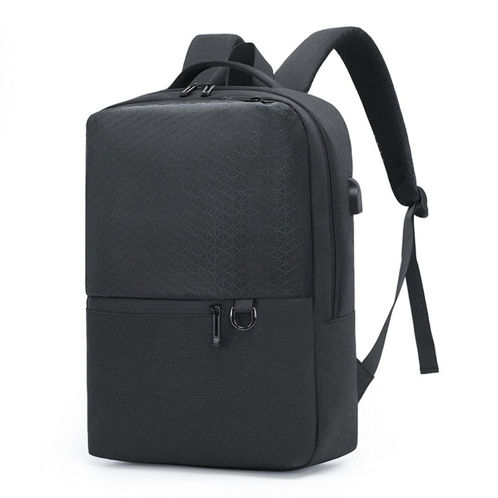 15.6inch Business Laptop Bag - Waterproof Shoulder Backpack with USB Charging Port, Tablet and Book Storage - Ideal for Professionals and Students