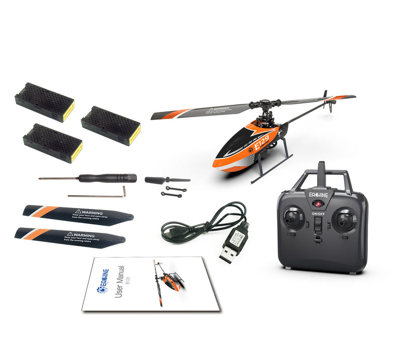 Eachine E129 Helicopter - 2.4G 4CH 6-Axis Gyro, Altitude Hold, Flybarless RC - Perfect for Beginners and Experienced Pilots