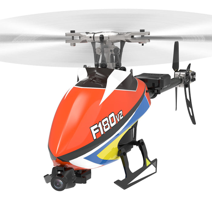 YXZNRC F180 V2 - 6CH 6-Axis Gyro GPS + Optical Flow Localization, 5.8G FPV Camera, Dual Brushless Direct Drive Motor - Flybarless RTF RC Helicopter for Enthusiasts