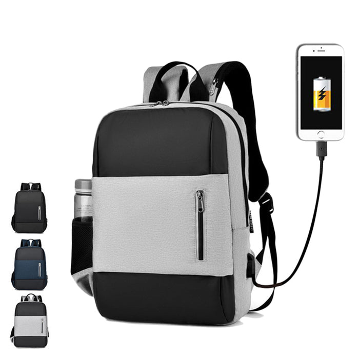 Travel Laptop Backpack - Waterproof Campus Casual Backpack with USB Charging Port, Fits Up to 15.6 Inch Devices - Perfect for College Students and Everyday Use