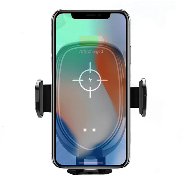 Universal - 10W 7.5W 5W Auto-Locking Qi Wireless Fast Charge Car Mount Holder for Samsung Mobile - Ideal for Seamless, Fast Charging On the Go