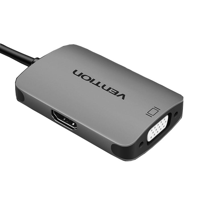 Vention CGKHA USB-C Hub - Type-C to HDMI 4K 1080P 60Hz Adapter & VGA Converter - Ideal for TV Projectors and Hub Connections