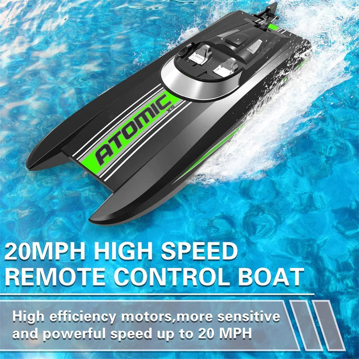 Volantexrc 795-5 ATOMIC XS - 2.4G 2CH Mini RC Boat with 30km/h Speed, Waterproof, Reverse, Water-Cooled System - Perfect for Pools and Lakes Toys