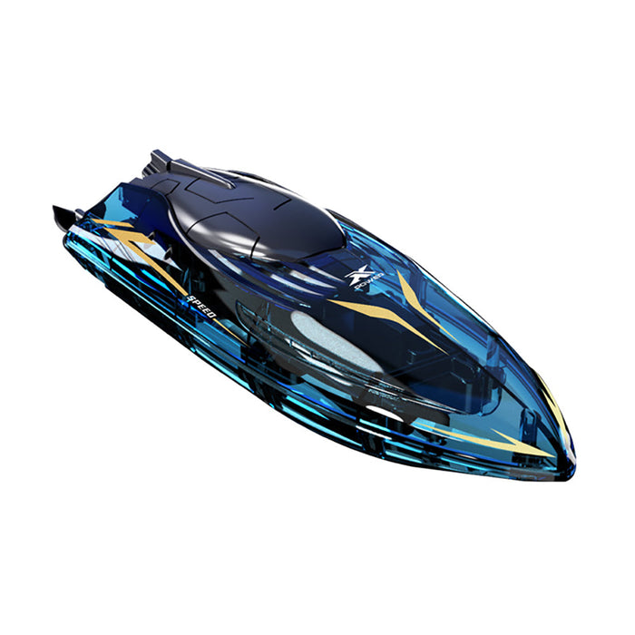 YTRC 802 RC Boat - 2.4G Stunt 360° Rolling Speedboat with LED Lights, 5CH Waterproof 20km/h Electric Racing - Perfect for Lakes, Pools, Remote Control Toy Enthusiasts