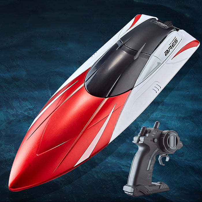 S4 2.4G RC Boat - High Speed LED Light Speedboat, Waterproof 15km/h Electric Racing Vehicle for Lakes & Pools - Perfect Remote Control Toy for Kids & Adults