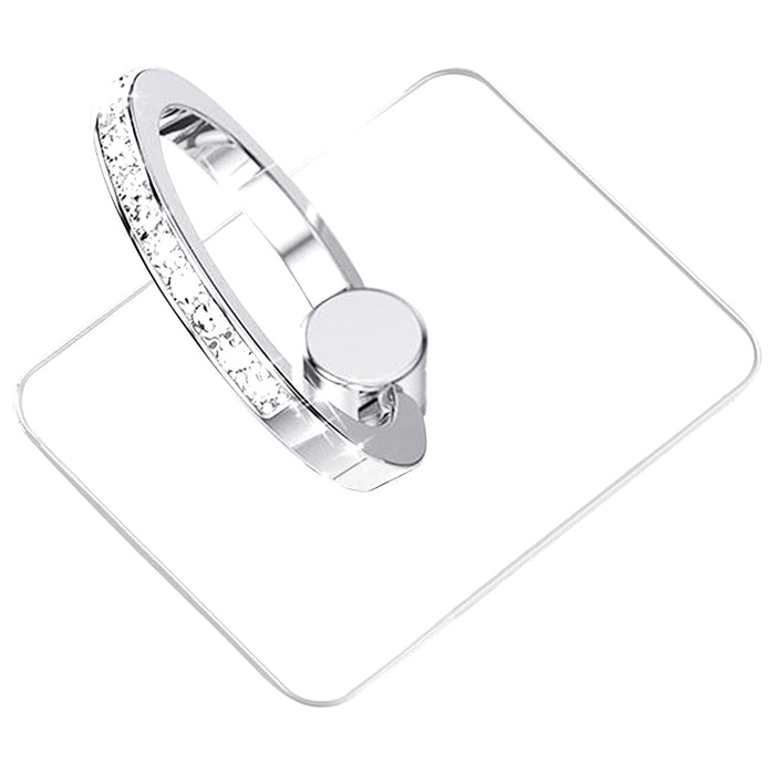 Bakeey Transparent Phone Ring Holder Stand - 360 Degree Rotation, Diamond Decoration, Finger Grip, Desk Accompaniment - Designed for Comfortable and Stylish Phone Handling