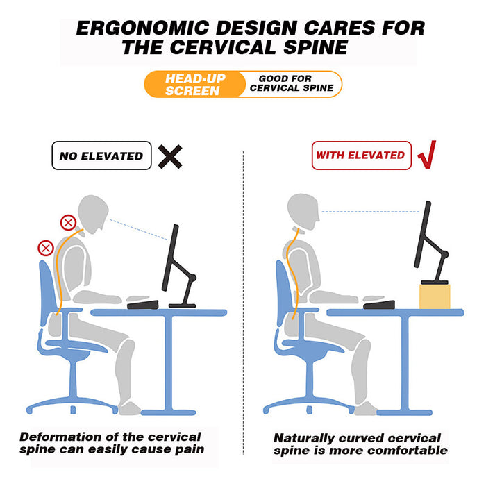 Macbook Desktop Stand - Multifunctional Monitor Riser with 2-Layer Shelves and Desk Organizer - Ideal for Office Efficiency and Space Management