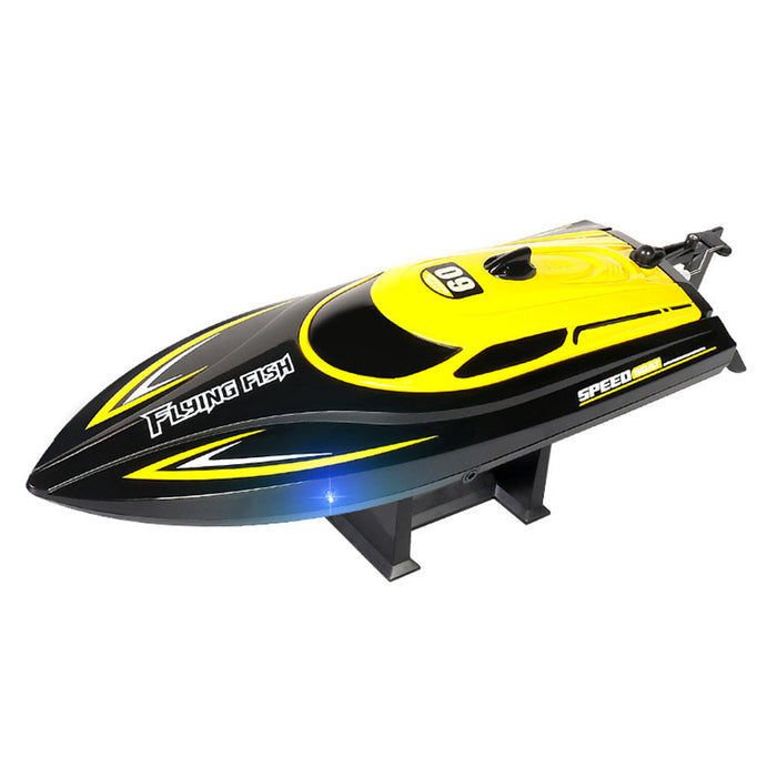 HXJRC HJ812 - 2.4G 4CH High-Speed RC Boat with LED Lights, Waterproof 25km/h Electric Racing Speedboat - Perfect for Lakes, Pools, and Remote Control Toy Enthusiasts