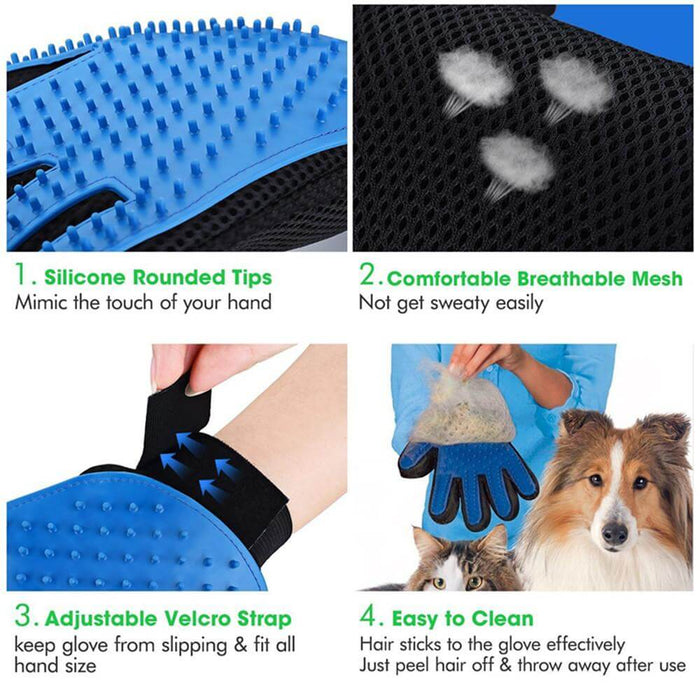 Cat & Dog Deshedding Grooming Glove for Pets