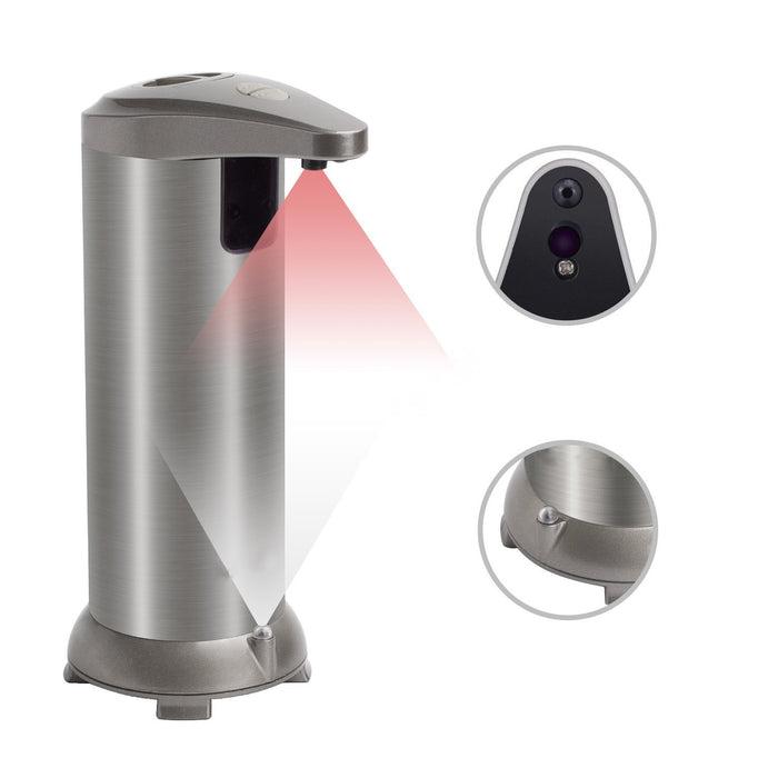 250ml Automatic Liquid Soap Dispenser Sensor non-contact Stainless Steel Hand Soap Bottle Dispenser for Kitchen bathroom