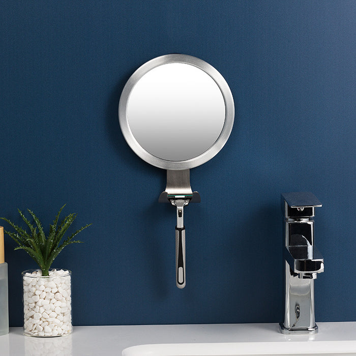 Bathroom Anti-fog Mirror Powerful Sucker Bath Shower Mirrors Man Shaving Mirror With Shaver Holder