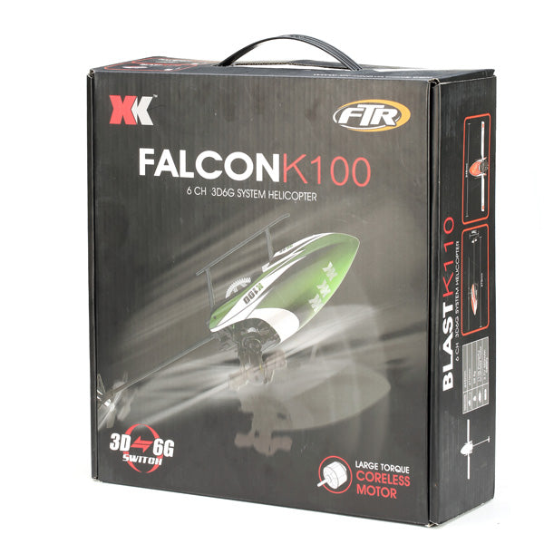 XK K100 Falcom 6CH Flybarless 3D6G System RC Helicopter RTF