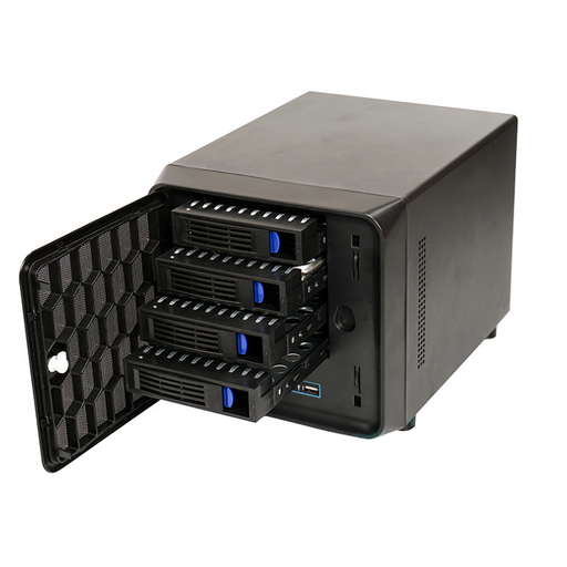 2.5" 3.5" 4 Bay SAS SATA NAS DiskStation Case USB2.0 USB3.0 Hard Drive Enclosure Network Home Storage Server ITX Chassis with Lock