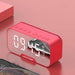 AMOI Wireless Bluetooth Speaker Portable Mini Double Alarm Clock FM Radio Subwoofer Phone Holder