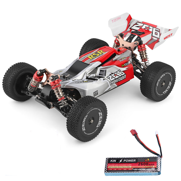 Wltoys 144001 1/14 2.4G 4WD High Speed Racing RC Car Vehicle Models 60km/h Upgraded Battery 7.4v 2600mah