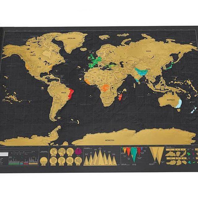 Deluxe Scratch Off World Travel Map